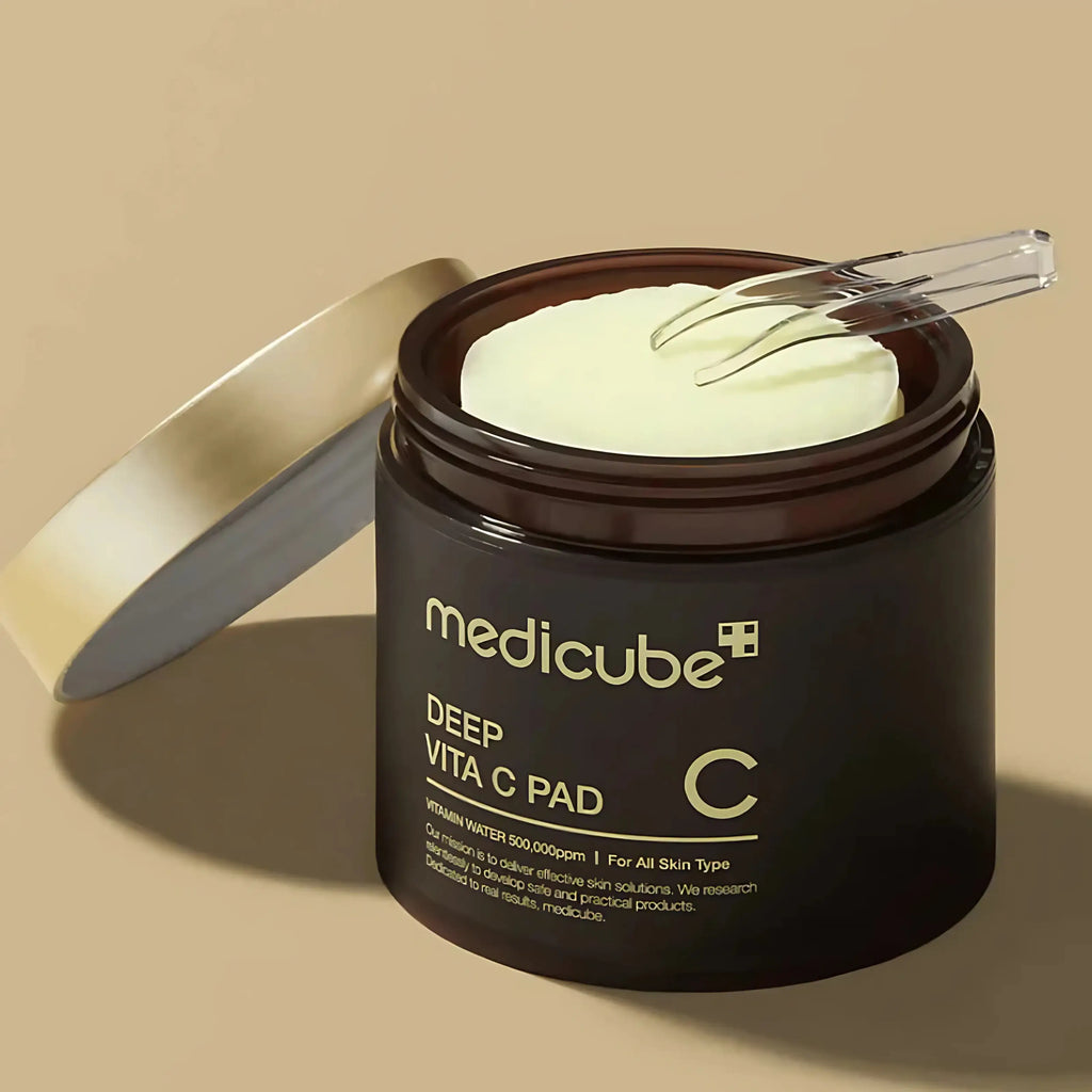 Medicube – Deep Vita C Pad, discos coreanos de vitamina C que uniformizam o tom da pele, cosmética coreana skincare Portugal