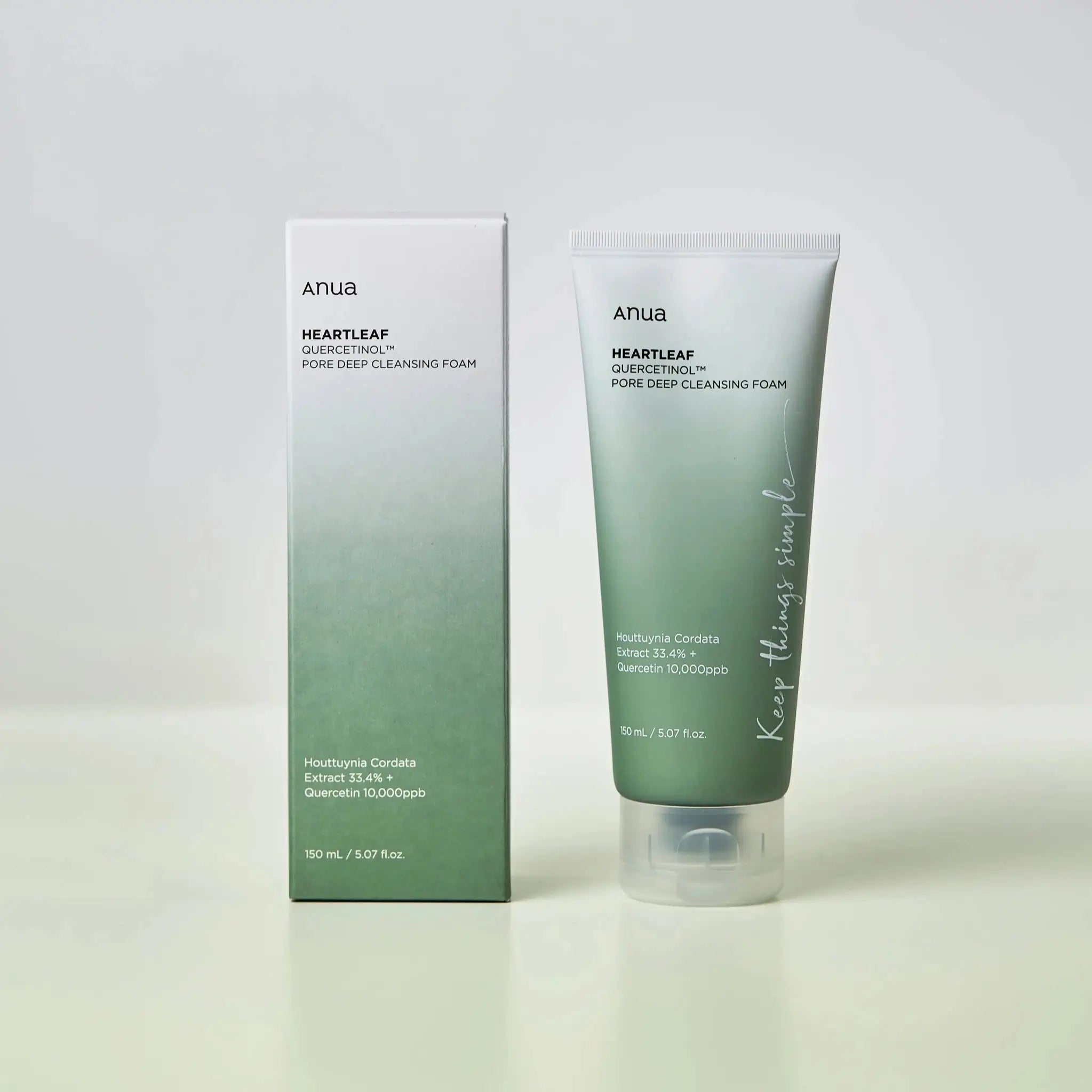 Heartleaf Quercetinol Pore Deep Cleansing Foam ANUA espuma coreana heartleaf poros limpos cosmética coreana Portugal