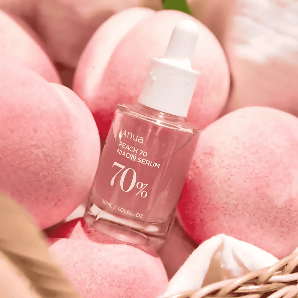 Peach 70% Niacinamide Serum ANUA sérum coreano pêssego frescura e vitalidade skincare Portugal
