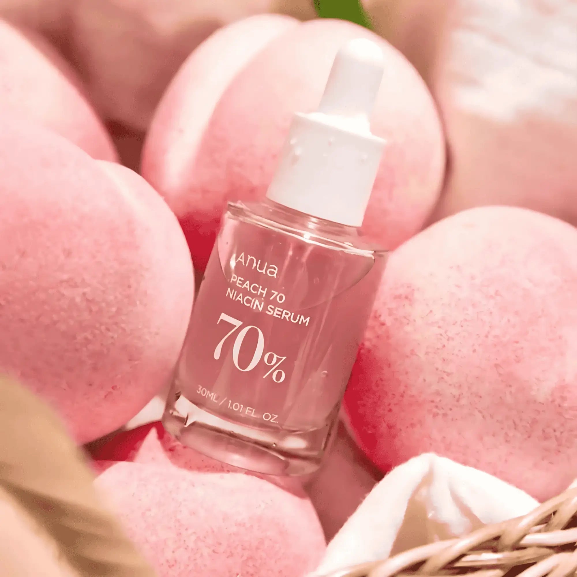 Peach 70% Niacinamide Serum ANUA sérum coreano pêssego frescura e vitalidade skincare Portugal
