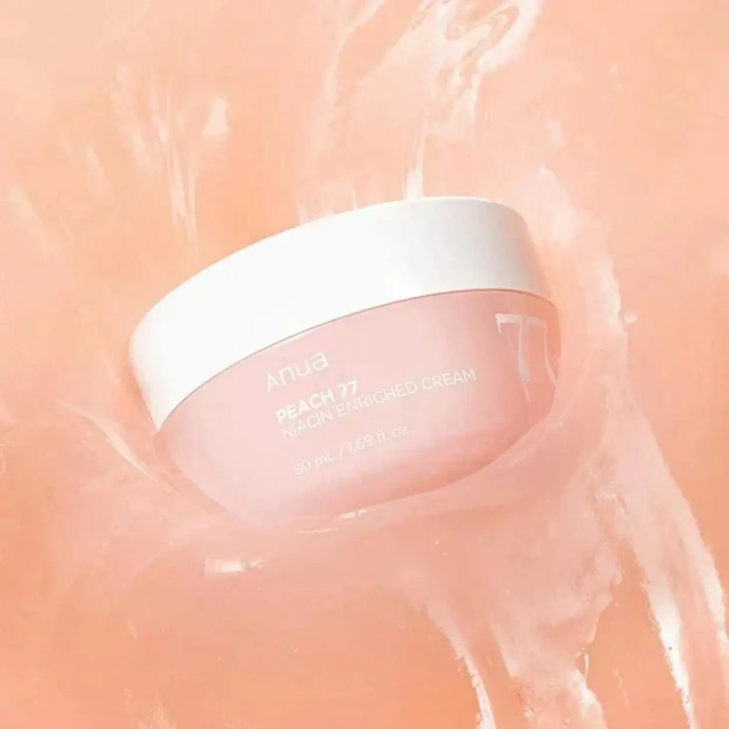 Peach 77% Niacin Enriched Cream ANUA creme hidratante coreano pêssego e niacinamida uniformizar tom skincare Portugal