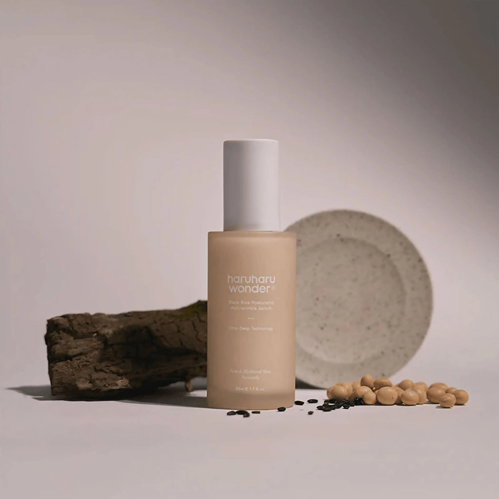 Black Rice Hyaluronic Anti-Wrinkle Serum da Haruharu Wonder sérum coreano arroz preto luminosidade cosmética coreana Portugal