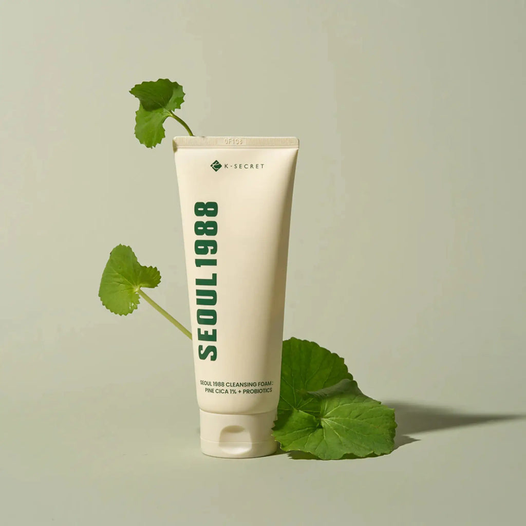 K-Secret Cleansing Foam Pine Cica 1% + Probiotics espuma facial coreana com centella e probióticos calmantes Portugal