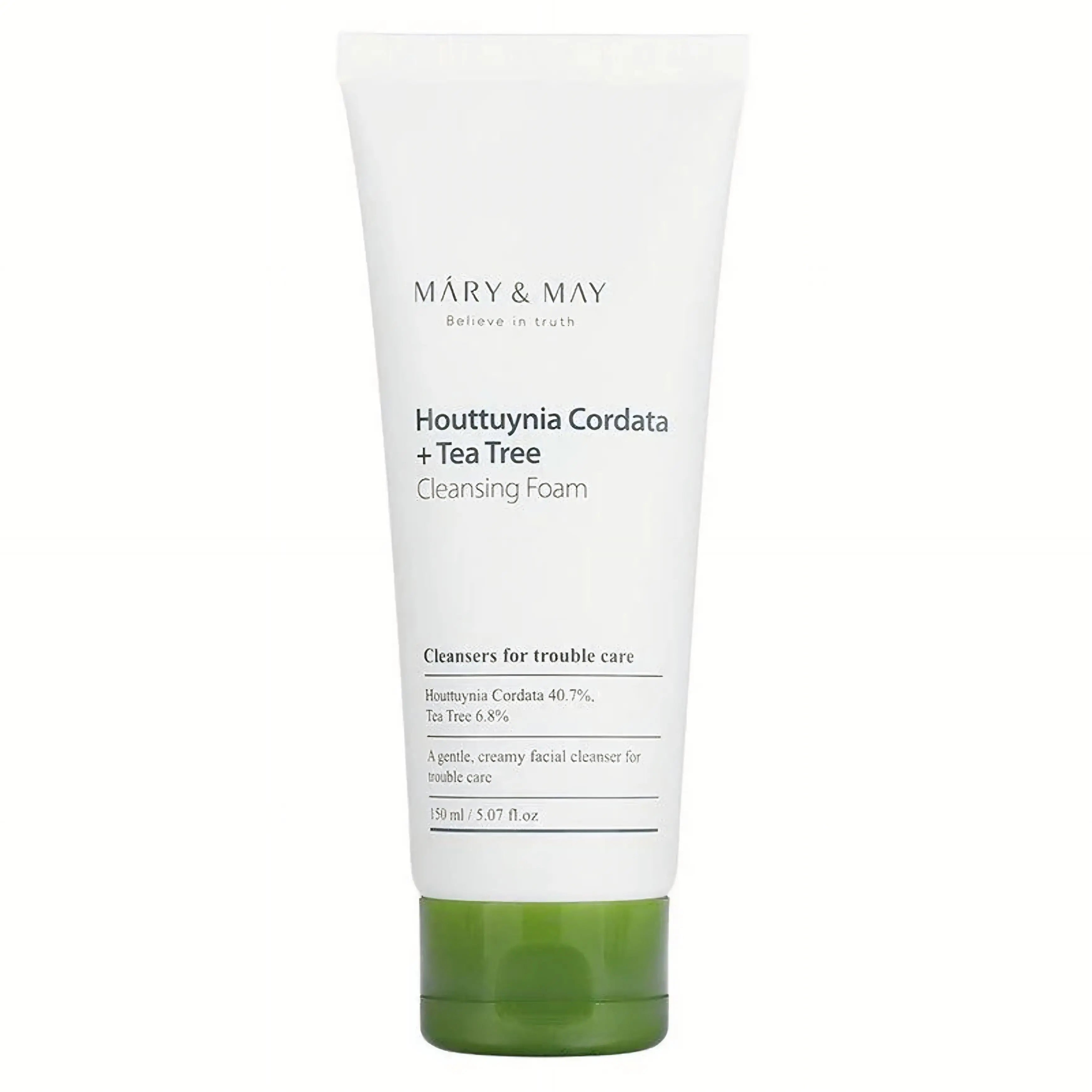Houttuynia Cordata + Tea Tree Cleansing Foam da Mary & May espuma facial coreana poros skincare Portugal